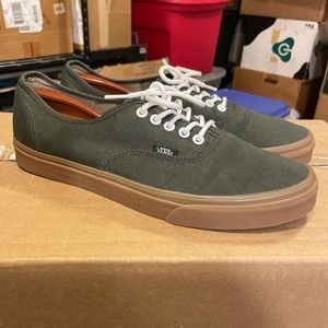 Vans Authentic Olive Green Gum Bottom 
Men’s US Size 12
